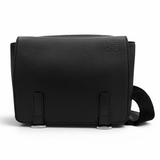 Excellent LOEWE Shoulder Bag black leather mens XS B553A72X22