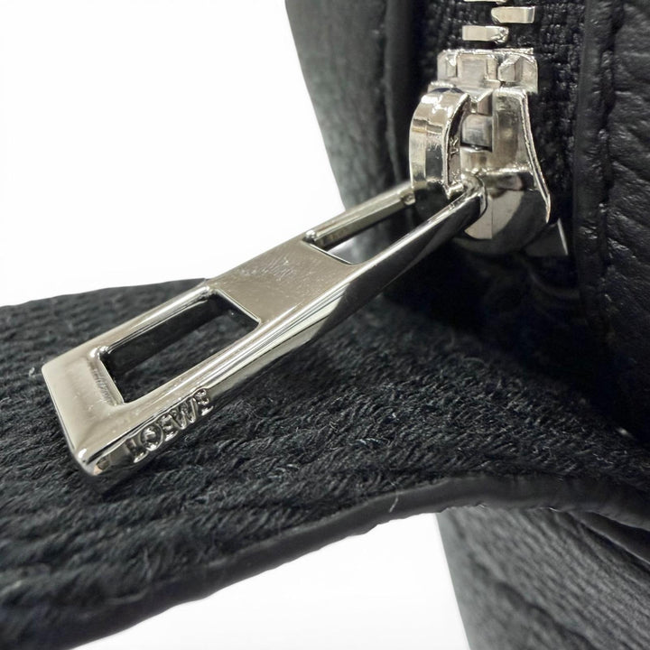 Excellent LOEWE Shoulder Bag black leather mens XS B553A72X22