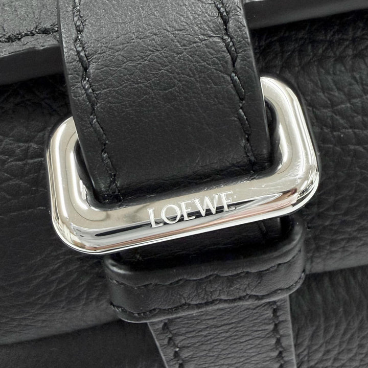 Excellent LOEWE Shoulder Bag black leather mens XS B553A72X22