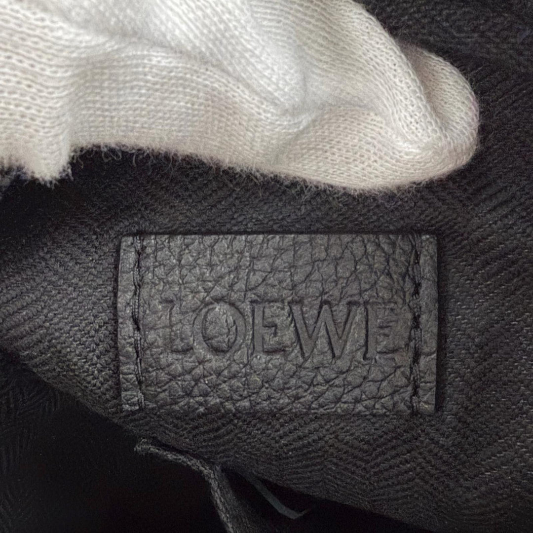 Excellent LOEWE Shoulder Bag black leather mens XS B553A72X22