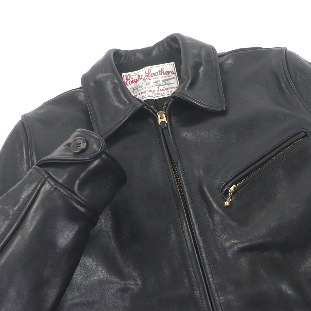 Excellent EIGHT LEATHERS leather jacket EIGHT-G black Horse leather 38 8TK-13