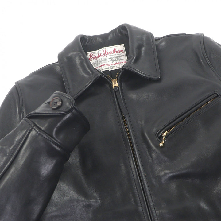 Excellent EIGHT LEATHERS leather jacket EIGHT-G black Horse leather 38 8TK-13