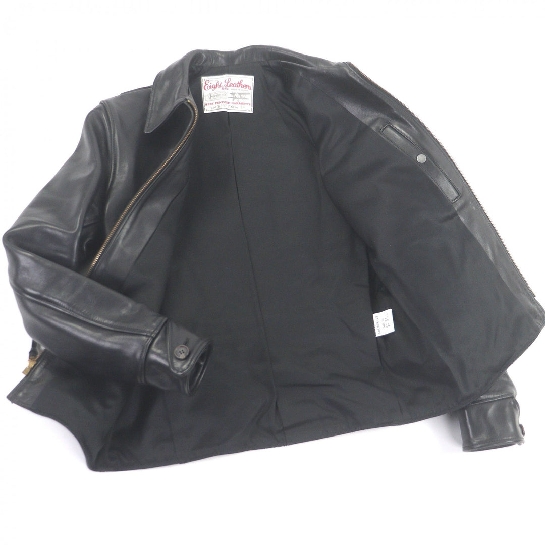 Excellent EIGHT LEATHERS leather jacket EIGHT-G black Horse leather 38 8TK-13