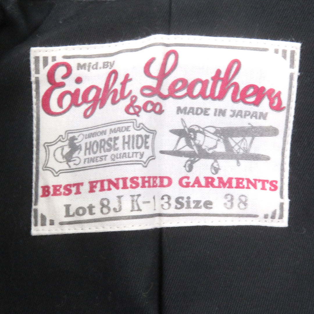 Excellent EIGHT LEATHERS leather jacket EIGHT-G black Horse leather 38 8TK-13