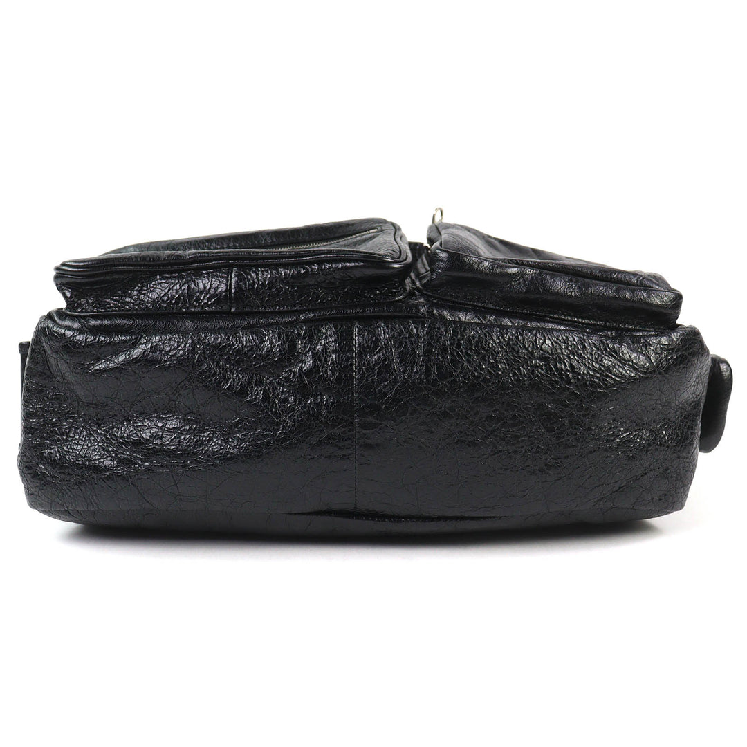 Excellent BALENCIAGA Shoulder Bag Super Busy black leather mens 785297