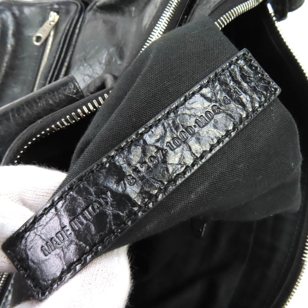 Excellent BALENCIAGA Shoulder Bag Super Busy black leather mens 785297