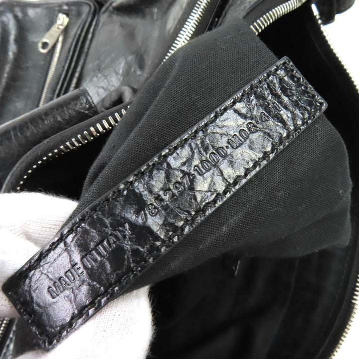 Excellent BALENCIAGA Shoulder Bag Super Busy black leather mens 785297
