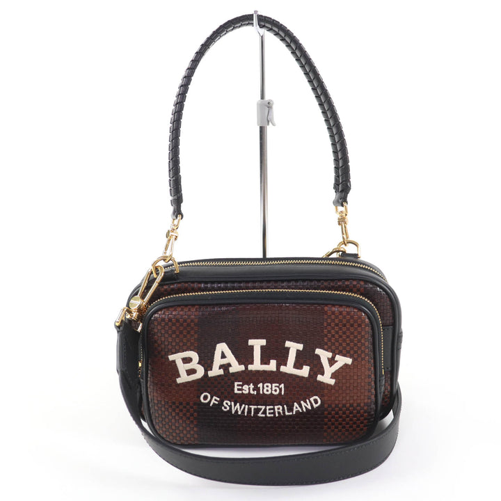 Pristine BALLY Shoulder Bag CHADD.I 3-way leather handbag Brown leather 6300179