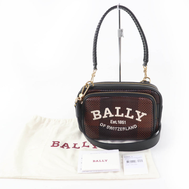 Pristine BALLY Shoulder Bag CHADD.I 3-way leather handbag Brown leather 6300179