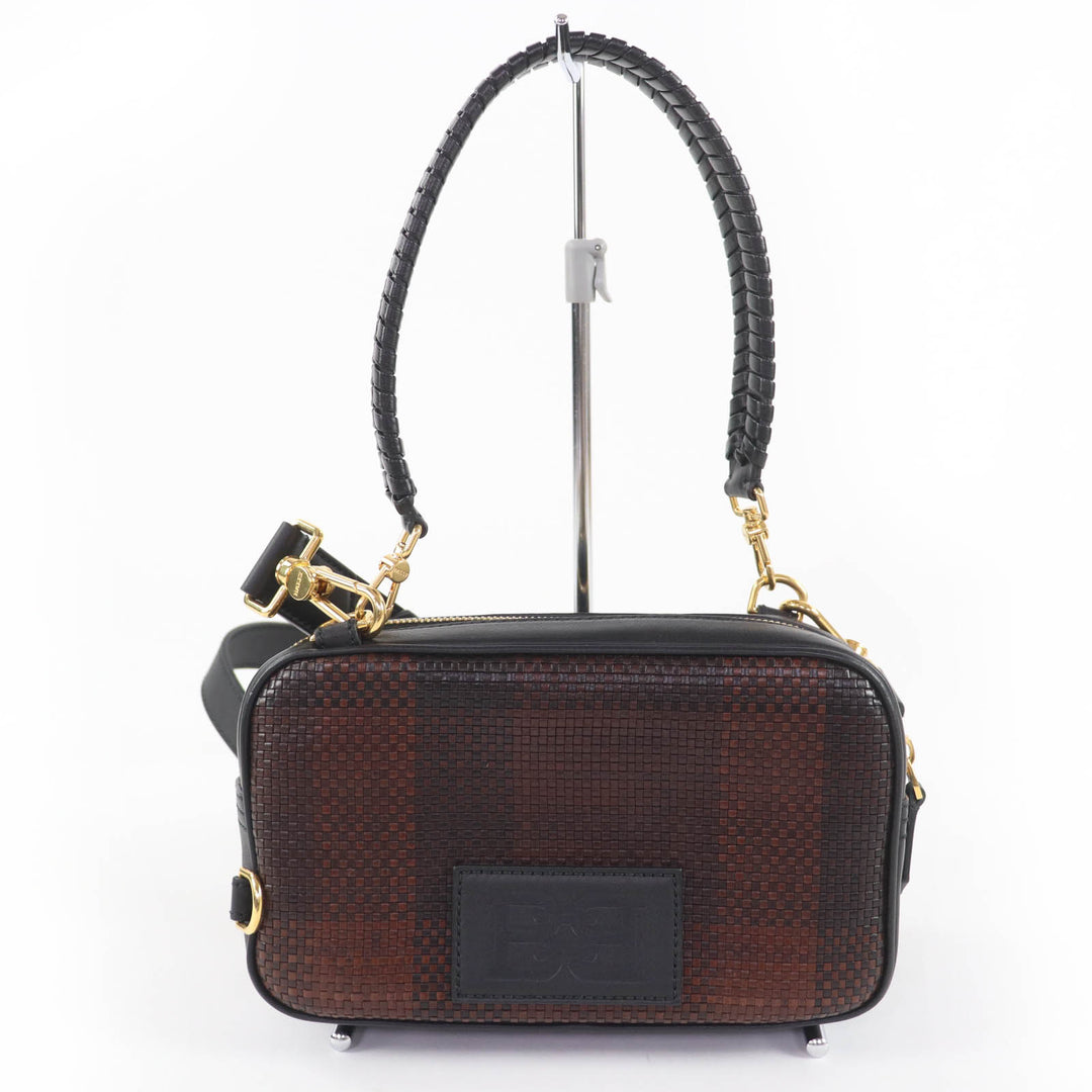 Pristine BALLY Shoulder Bag CHADD.I 3-way leather handbag Brown leather 6300179