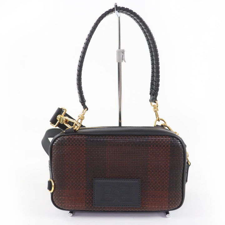 Pristine BALLY Shoulder Bag CHADD.I 3-way leather handbag Brown leather 6300179