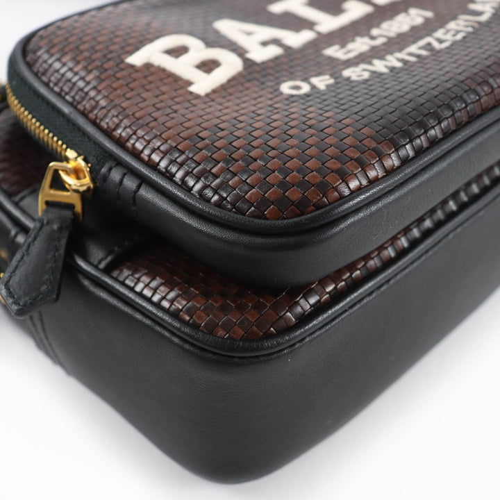 Pristine BALLY Shoulder Bag CHADD.I 3-way leather handbag Brown leather 6300179