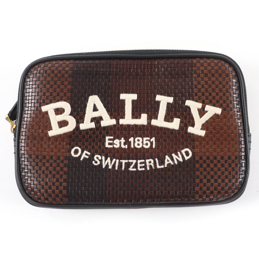 Pristine BALLY Shoulder Bag CHADD.I 3-way leather handbag Brown leather 6300179