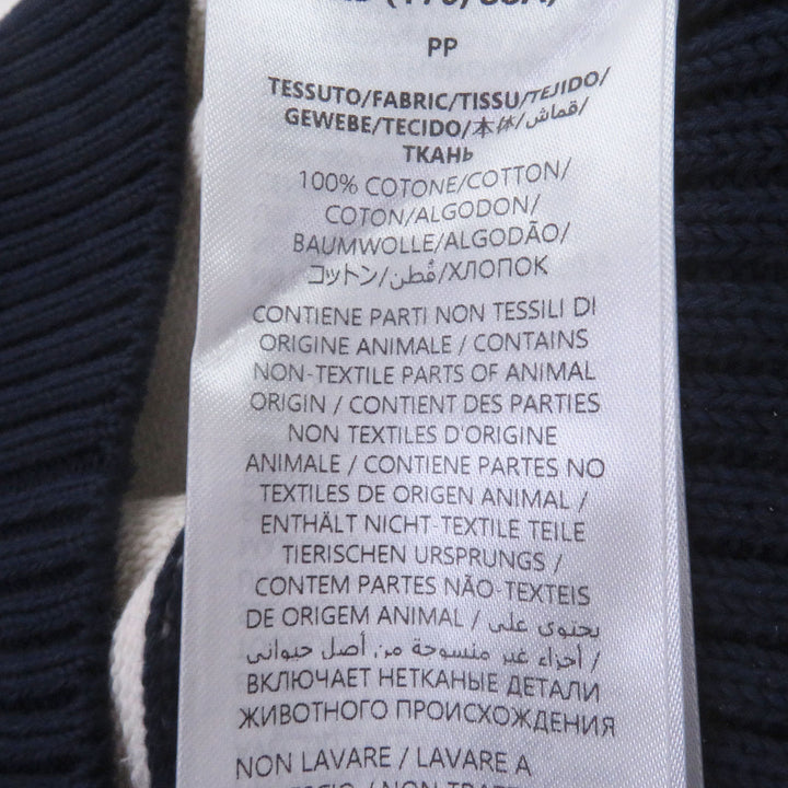 Pristine GUCCI cardigan Logo intarsia knit white cotton mens XS 814520