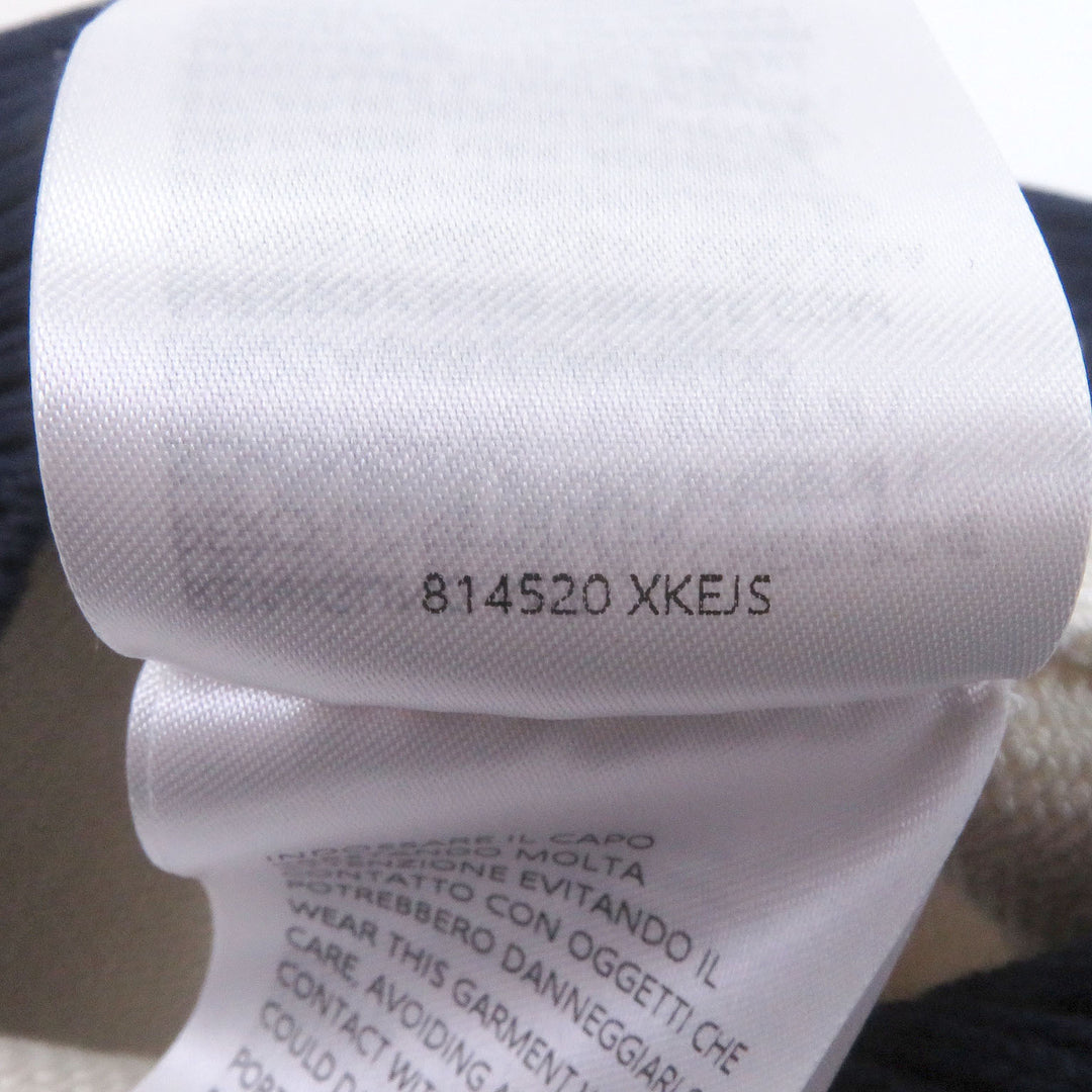Pristine GUCCI cardigan Logo intarsia knit white cotton mens XS 814520