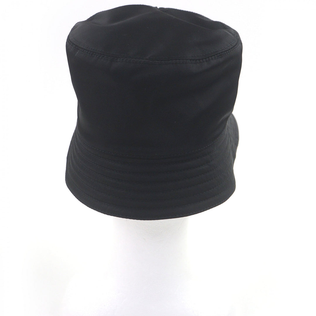 Excellent PRADA hat Re-Nylon Triangle Logo Triangle Plate Bucket black L 2HC350