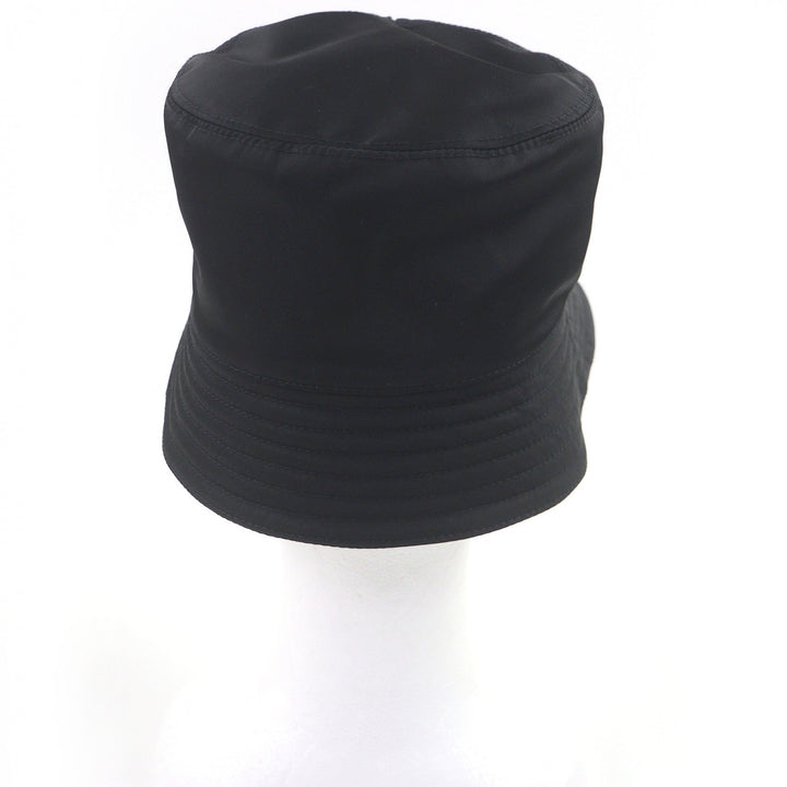 Excellent PRADA hat Re-Nylon Triangle Logo Triangle Plate Bucket black L 2HC350