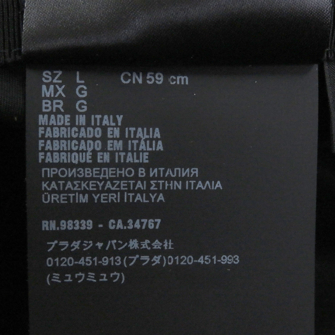 Excellent PRADA hat Re-Nylon Triangle Logo Triangle Plate Bucket black L 2HC350