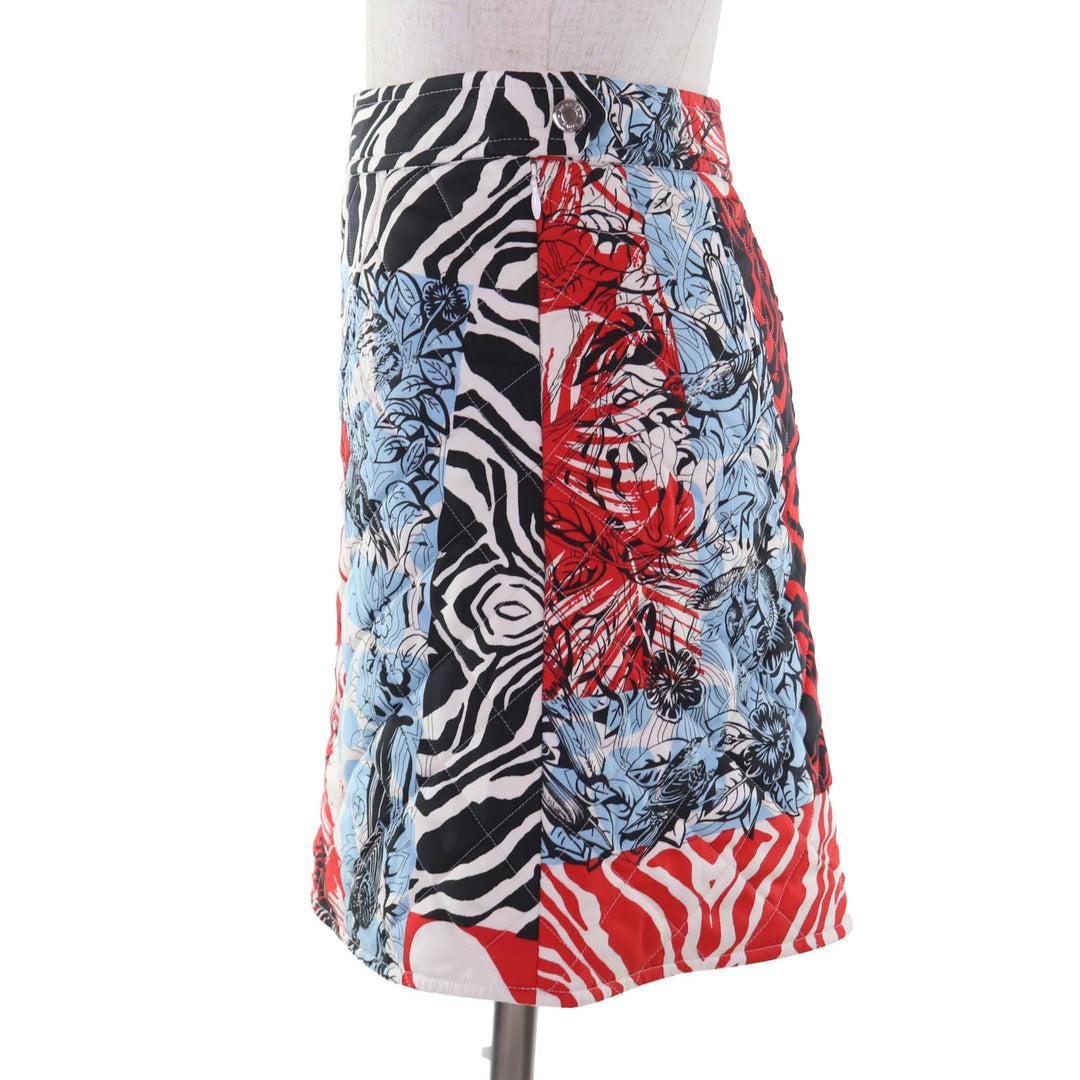 Pristine HERMES Mini skirt JUNGLE LOVE white silk Women 34 3E0305D3