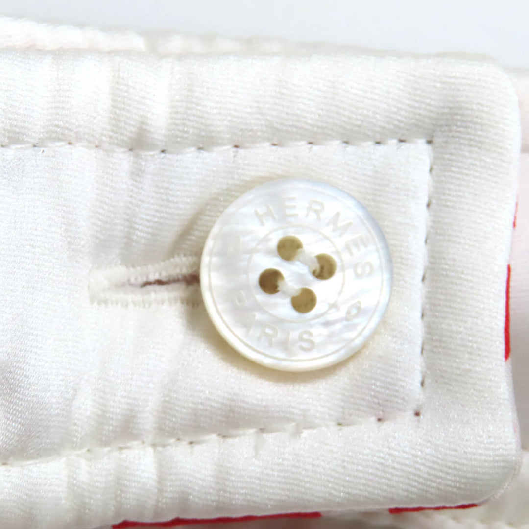 Pristine HERMES Mini skirt JUNGLE LOVE white silk Women 34 3E0305D3