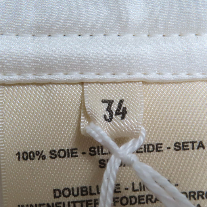Pristine HERMES Mini skirt JUNGLE LOVE white silk Women 34 3E0305D3
