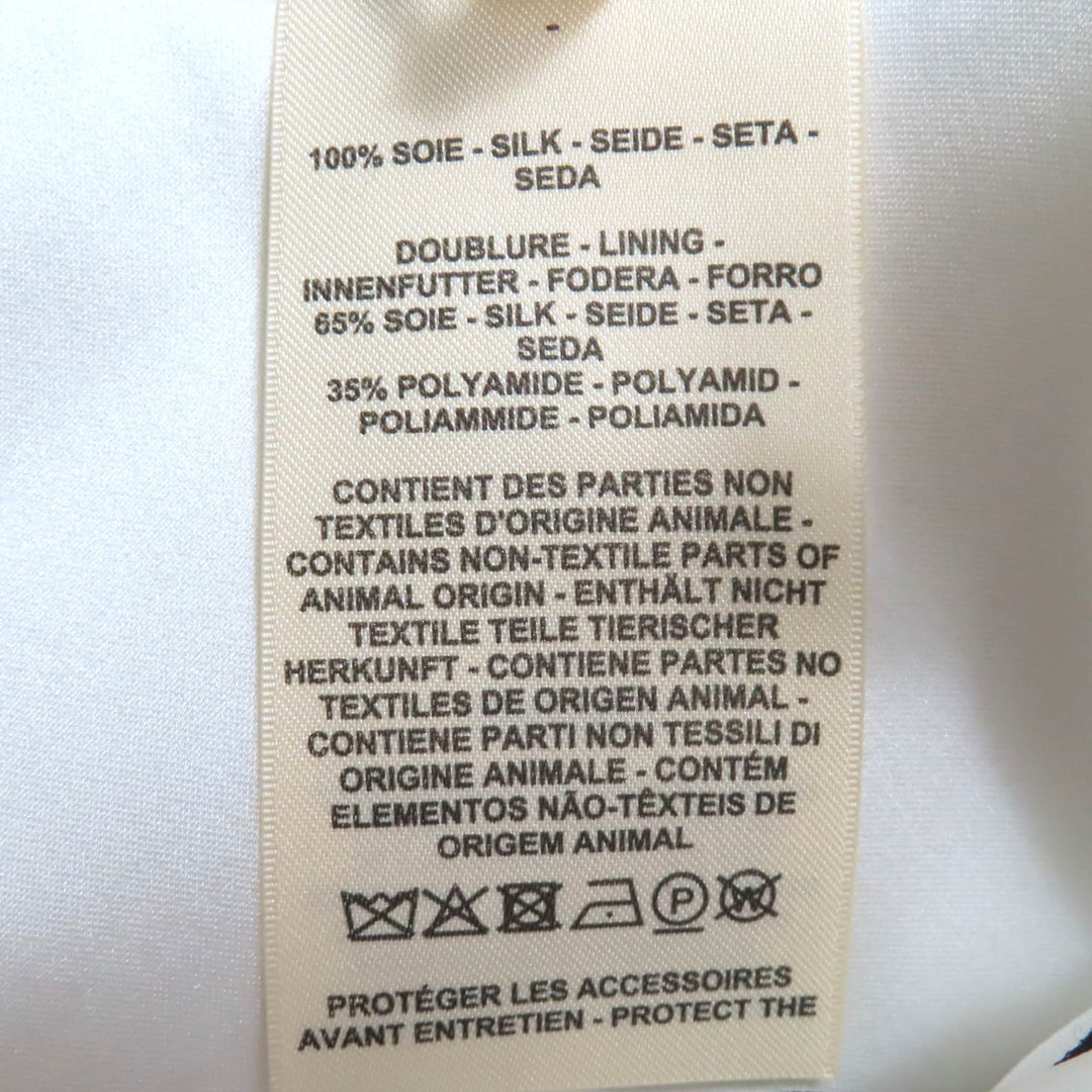 Pristine HERMES Mini skirt JUNGLE LOVE white silk Women 34 3E0305D3