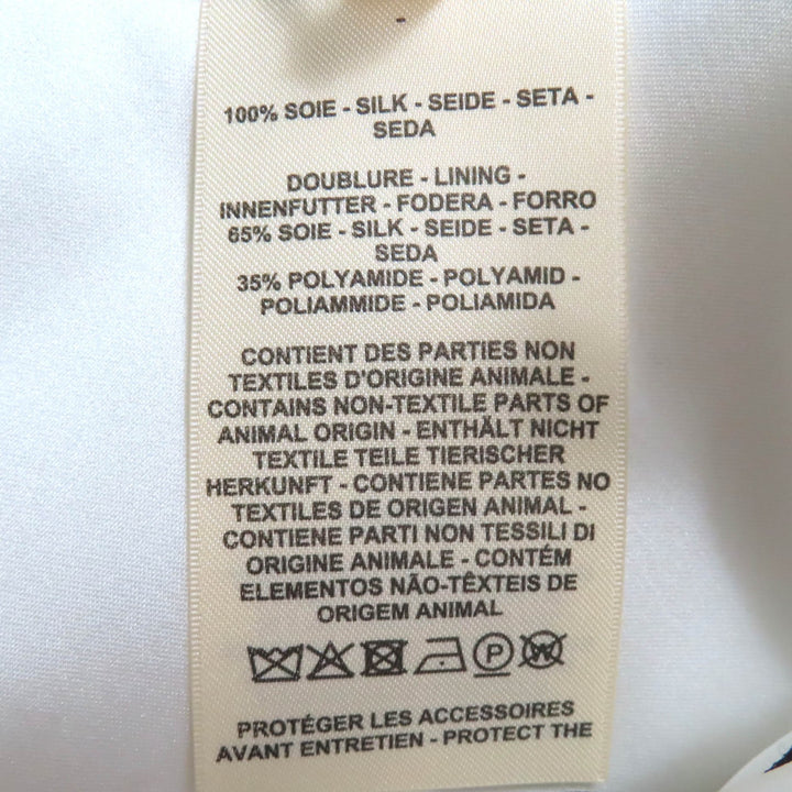 Pristine HERMES Mini skirt JUNGLE LOVE white silk Women 34 3E0305D3