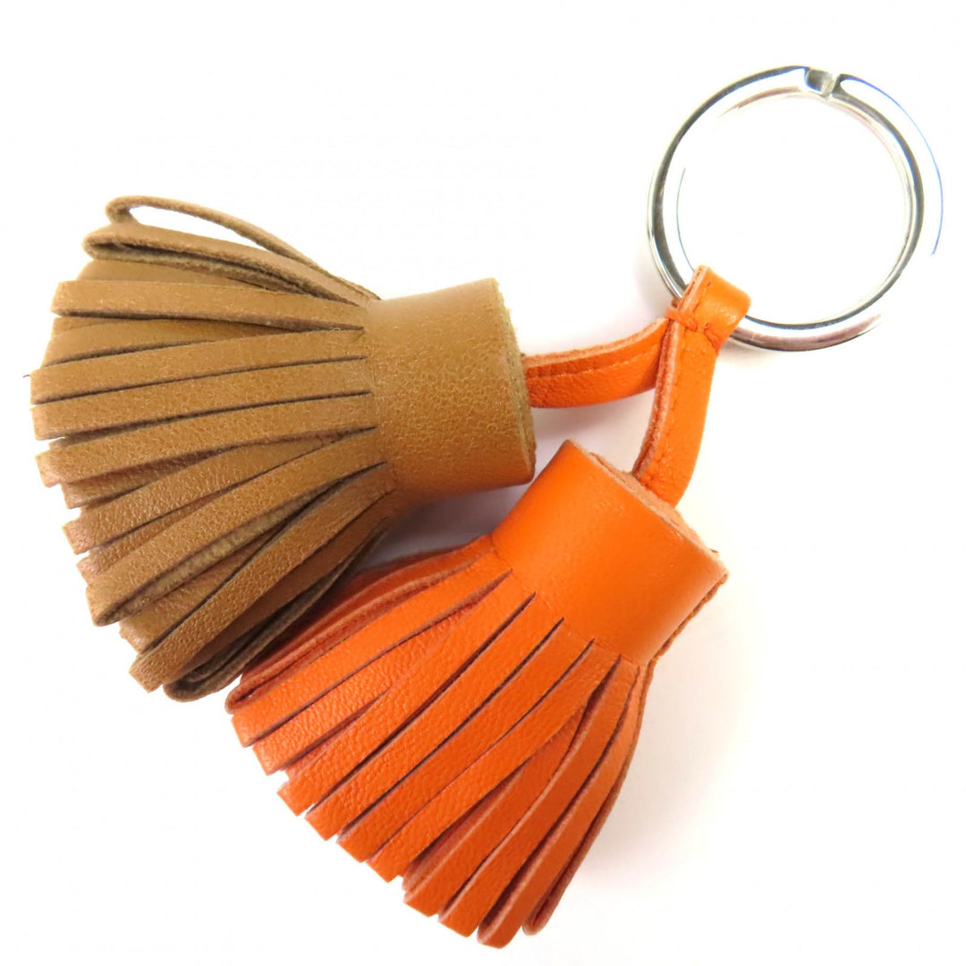 Excellent HERMES Bag charm Carmen Unodos Brown Anyo Miro Women
