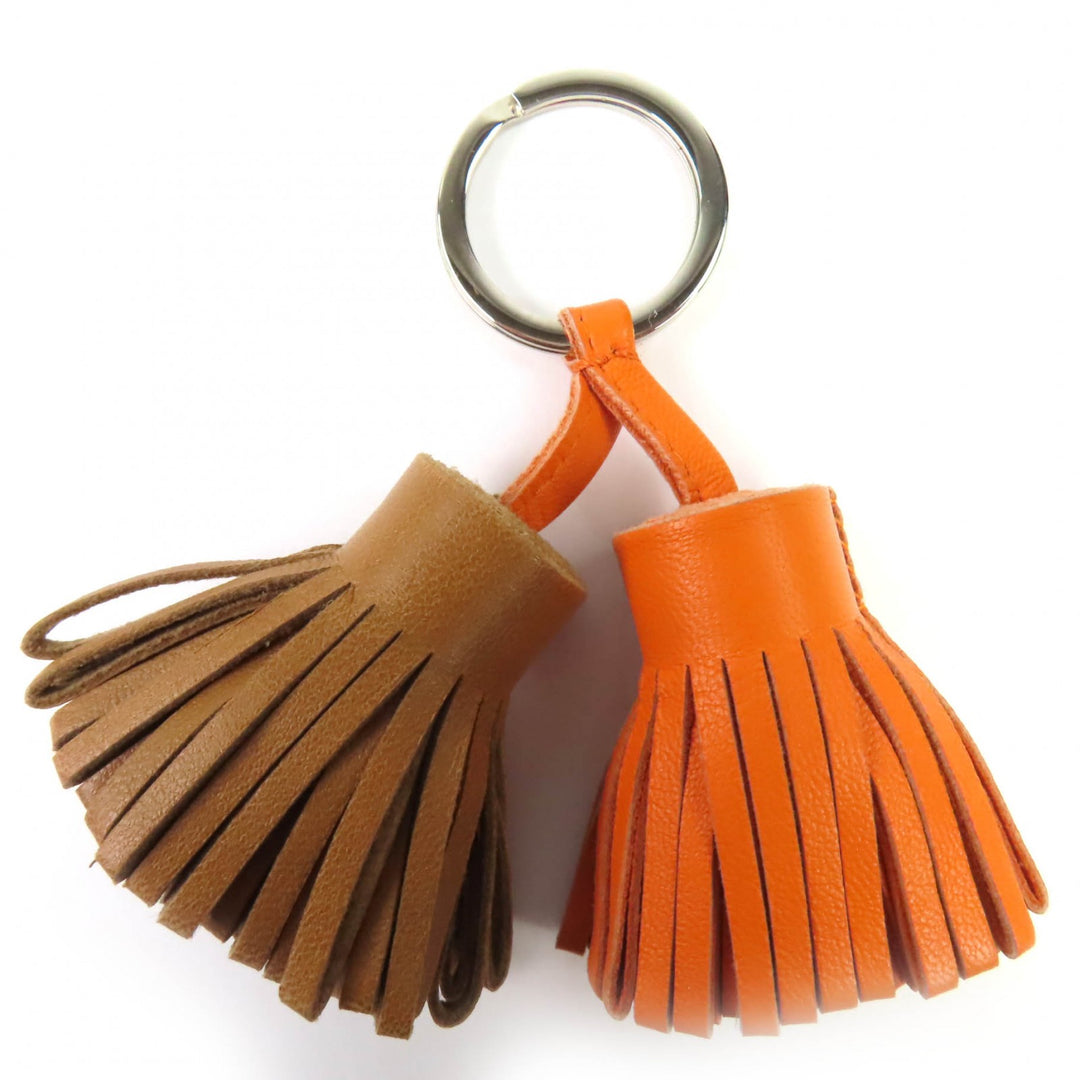 Excellent HERMES Bag charm Carmen Unodos Brown Anyo Miro Women