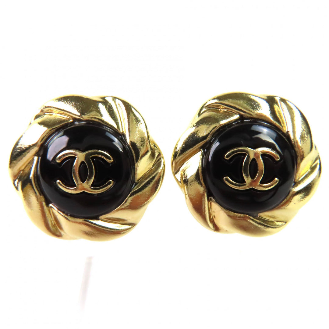 Great CHANEL Earring gold Women A22A