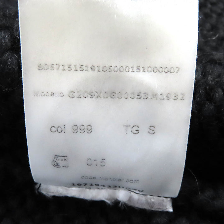 Great MONCLER GENIUS KANATA SWEATER Logo Full-Zip Cowichan Knit black wool 36
