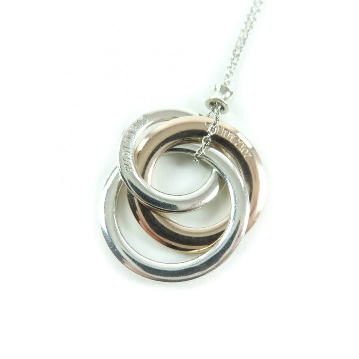 Very Good TIFFANY&Co. Necklace 1837 Interlocking Circle Silver 925 Women