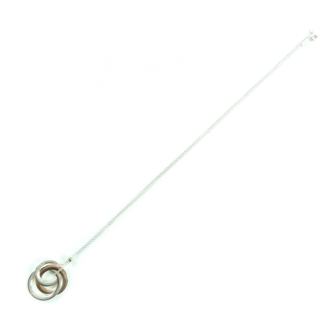 Very Good TIFFANY&Co. Necklace 1837 Interlocking Circle Silver 925 Women