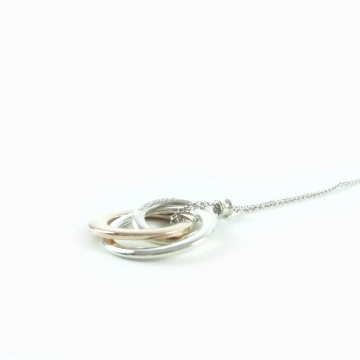 Very Good TIFFANY&Co. Necklace 1837 Interlocking Circle Silver 925 Women