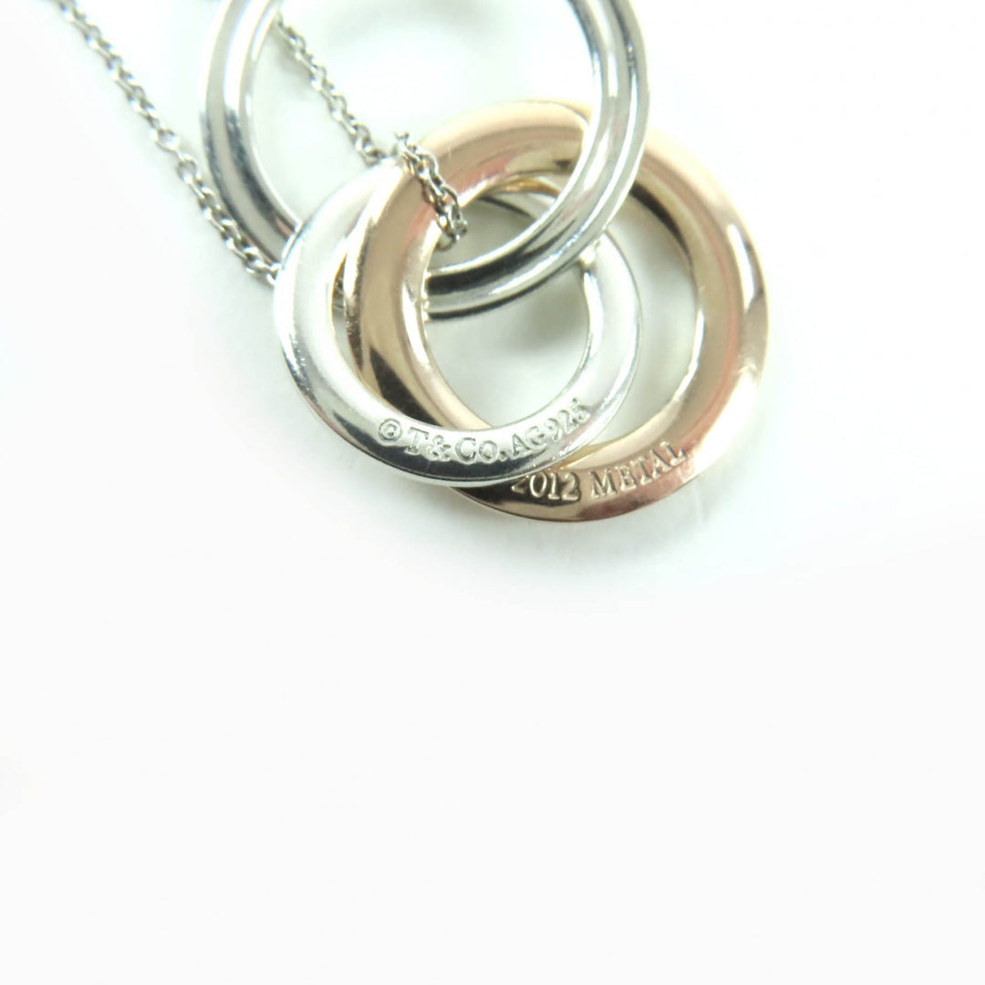 Very Good TIFFANY&Co. Necklace 1837 Interlocking Circle Silver 925 Women