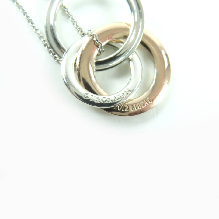 Very Good TIFFANY&Co. Necklace 1837 Interlocking Circle Silver 925 Women