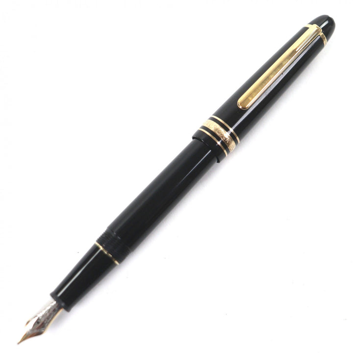 Great MONTBLANC fountain pen Meisterstück Classic 145 white star black 14K mens
