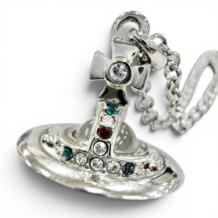 Excellent Vivienne Westwood Necklace Small Orb Necklace Silver Women
