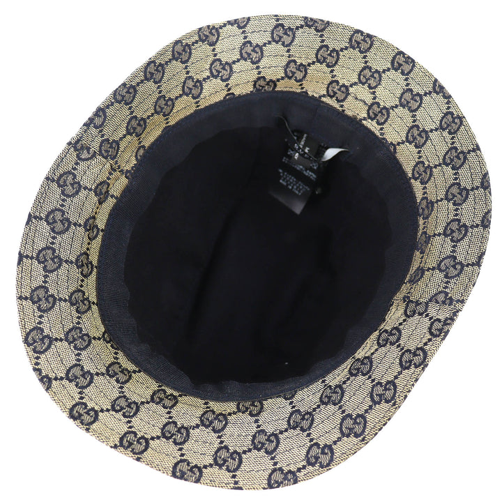 Great GUCCI hat GG canvas bucket hat beige polyester Women M 030367