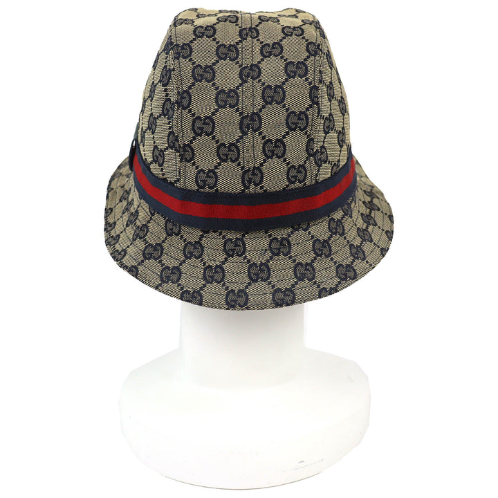Great GUCCI hat GG canvas bucket hat beige polyester Women M 030367