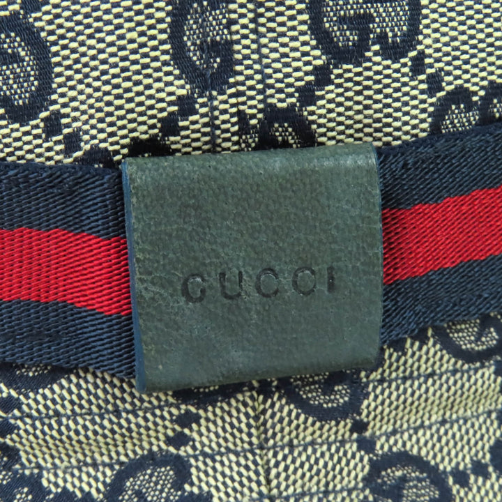 Great GUCCI hat GG canvas bucket hat beige polyester Women M 030367