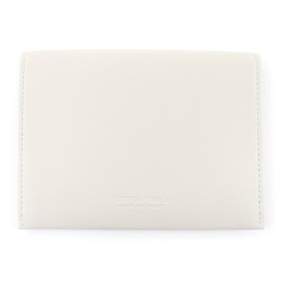 Pristine BOTTEGAVENETA Card Case Logo engraved leather pass case card holder