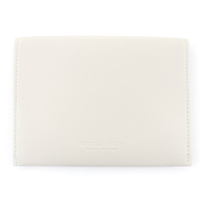 Pristine BOTTEGAVENETA Card Case Logo engraved leather pass case card holder