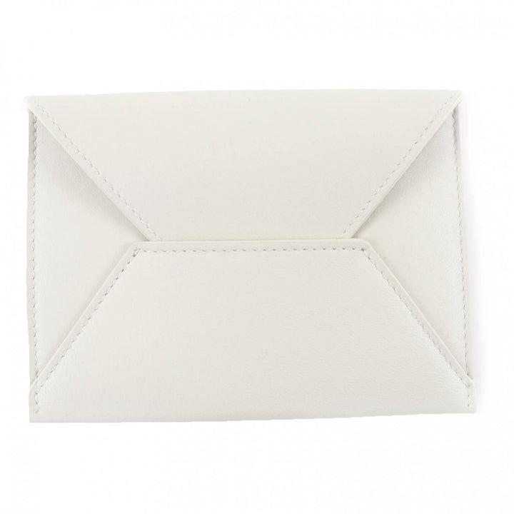 Pristine BOTTEGAVENETA Card Case Logo engraved leather pass case card holder
