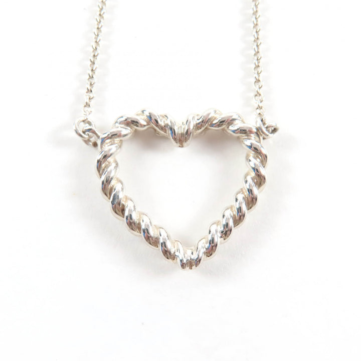 Excellent TIFFANY&Co. Necklace Heart Twist Silver 925 Women