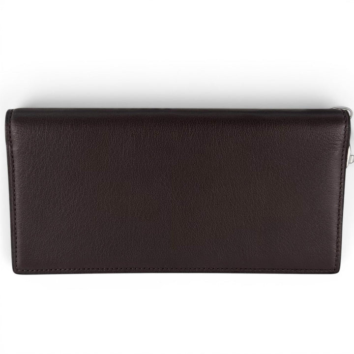 Pristine Dunhill Purse Bill Compartment Wallet Dark brown Calf leather mens