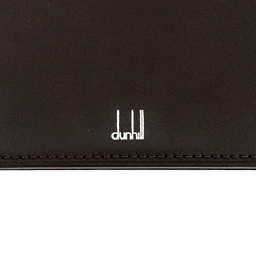 Pristine Dunhill Purse Bill Compartment Wallet Dark brown Calf leather mens