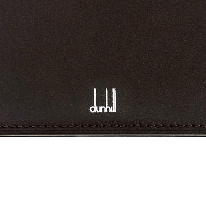 Pristine Dunhill Purse Bill Compartment Wallet Dark brown Calf leather mens