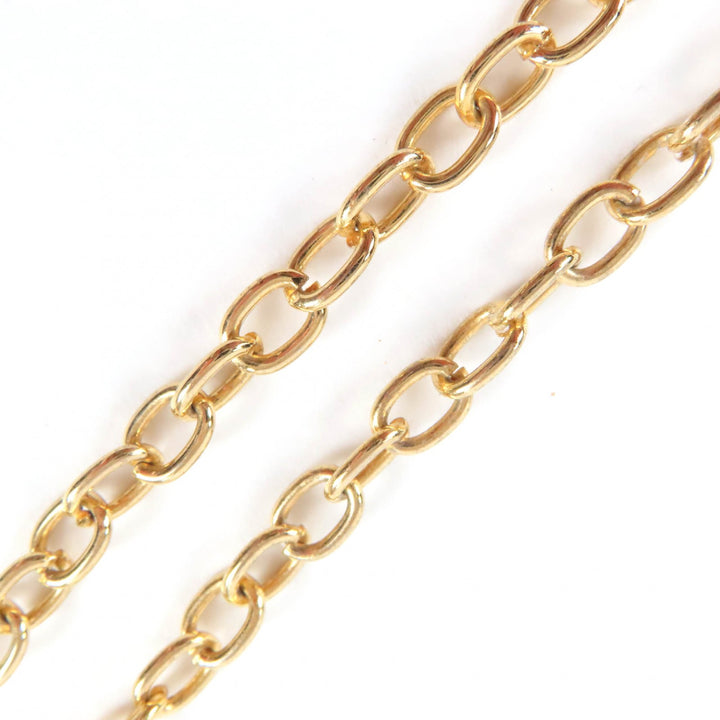 Excellent VERSACE Necklace Medusa Rhinestone Chain gold Women