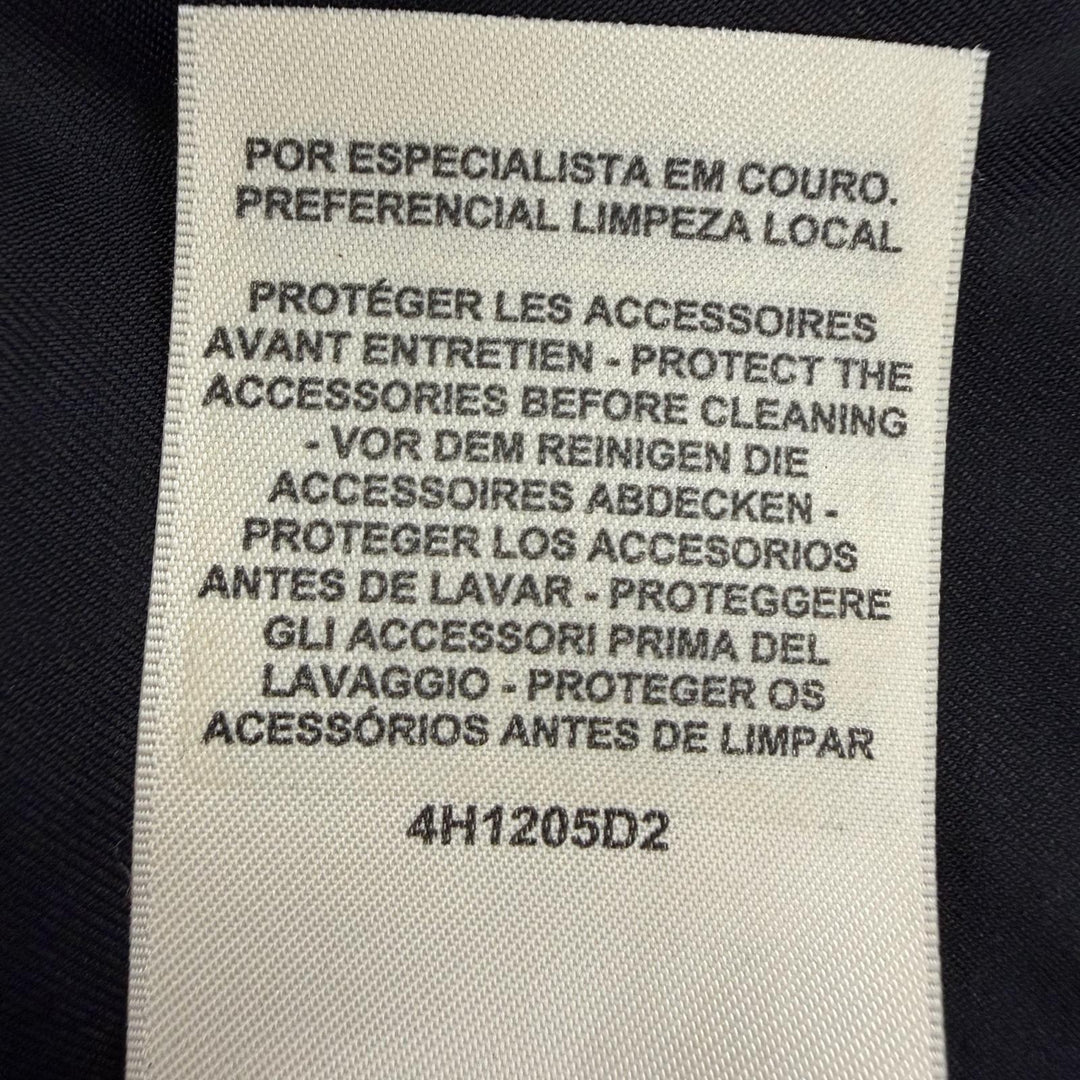 Excellent HERMES leather jacket Serie Button Riding Jacket black Dearskin 38